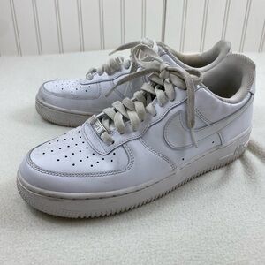Nike‎ Air Force 1 Men’s Low 07 Triple White Sneakers CW2288-111 SIZE 8.5